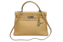 Load image into Gallery viewer, HERMES エルメス ケリー32 内縫い ナチュラルサブレ トリヨンクレマンス マットシルバー金具 □D刻印 2000年 中古 55462