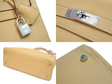 Load image into Gallery viewer, HERMES エルメス ケリー32 内縫い ナチュラルサブレ トリヨンクレマンス マットシルバー金具 □D刻印 2000年 中古 55462