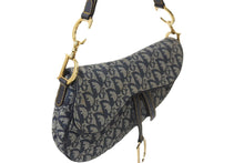 Load image into Gallery viewer, Christian Dior クリスチャンディオール ハンドバッグ サドルバック 01RU0044 トロッター キャンバス ゴールド金具 良品 中古 55466