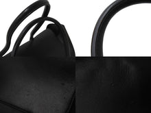 Load image into Gallery viewer, HERMES エルメス マルジェラ期 イニシャル ハンドバッグ 2002年限定 ブラック マットパラジウム金具 エバーカーフ 中古 55476