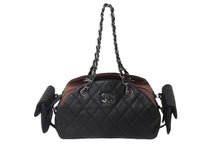 画像をギャラリービューアに読み込む, CHANEL シャネル ハンドバッグ ワンショルダーバッグ ココマーク ラムスキン 11番台 2007年 ブラック シルバー金具 美品 中古 55495