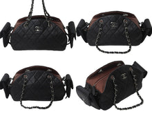 画像をギャラリービューアに読み込む, CHANEL シャネル ハンドバッグ ワンショルダーバッグ ココマーク ラムスキン 11番台 2007年 ブラック シルバー金具 美品 中古 55495