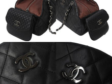 画像をギャラリービューアに読み込む, CHANEL シャネル ハンドバッグ ワンショルダーバッグ ココマーク ラムスキン 11番台 2007年 ブラック シルバー金具 美品 中古 55495