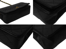 Load image into Gallery viewer, CHANEL シャネル マトラッセ フルフラップ チェーン ショルダーバッグ 1番台 ブラック ラムスキン ゴールド金具 美品 中古 55502
