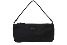 Load image into Gallery viewer, PRADA プラダ ハンドバッグ ワンショルダー トライアングルロゴ ブラック ナイロン シルバー金具 美品 中古 55524