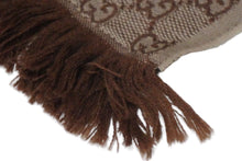 画像をギャラリービューアに読み込む, GUCCI グッチ マフラー ショール GG柄 シェリーライン ブラウン グリーン レッド 47351・4G704・2766 良品 中古 55526