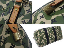 画像をギャラリービューアに読み込む, 新品同様 ルイ ヴィトン LOUIS VUITTON モノグラモ フラージュ スピーディ 35 バッグ カモフラ グリーン M95773 村上隆 中古 55532