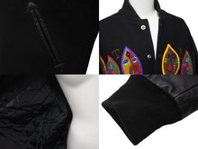 画像をギャラリービューアに読み込む, STUSSY ステューシー ジャケット 原宿チャプト 15周年記念 スタジャン 限定 ブラック ウール レザー サイズS 美品 中古 55538