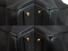 Load image into Gallery viewer, HERMES エルメス ボストンバッグ オータクロア 50 □E刻印 フィヨルド ブラック系 ブロンズ金具 美品 中古 55555