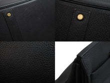 Load image into Gallery viewer, HERMES エルメス ボストンバッグ オータクロア 50 □E刻印 フィヨルド ブラック系 ブロンズ金具 美品 中古 55555