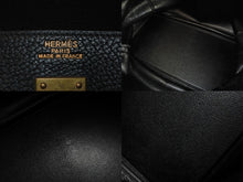 Load image into Gallery viewer, HERMES エルメス ボストンバッグ オータクロア 50 □E刻印 フィヨルド ブラック系 ブロンズ金具 美品 中古 55555