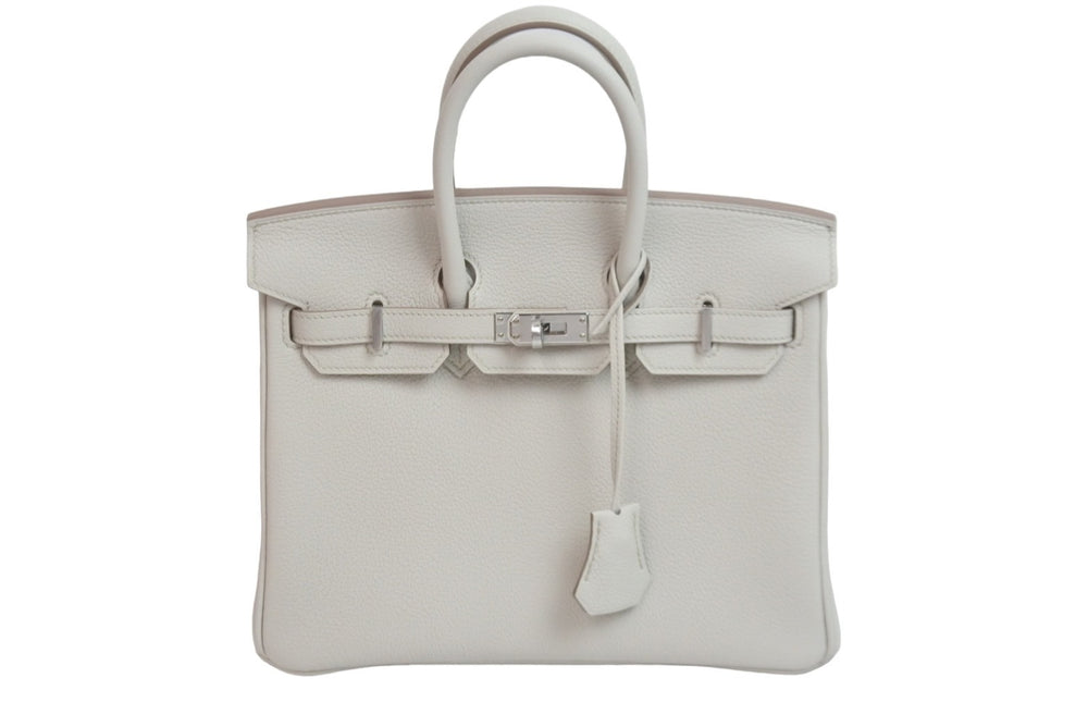 New and unused HERMES Handbag Birkin 25 Beton Beton Silver hardware Togo B stamp Used 55558