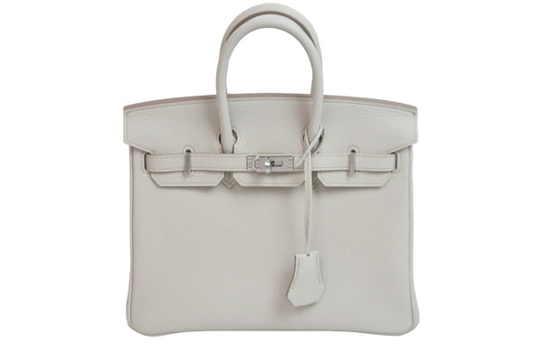 New and unused HERMES Handbag Birkin 25 Beton Beton Silver hardware Togo B stamp Used 55558