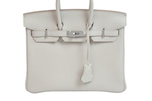 New and unused HERMES Handbag Birkin 25 Beton Beton Silver hardware Togo B stamp Used 55558