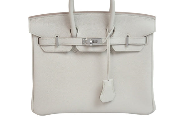 New and unused HERMES Handbag Birkin 25 Beton Beton Silver hardware Togo B stamp Used 55558