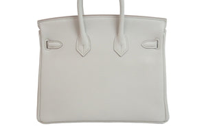 New and unused HERMES Handbag Birkin 25 Beton Beton Silver hardware Togo B stamp Used 55558