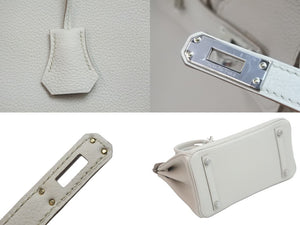 New and unused HERMES Handbag Birkin 25 Beton Beton Silver hardware Togo B stamp Used 55558