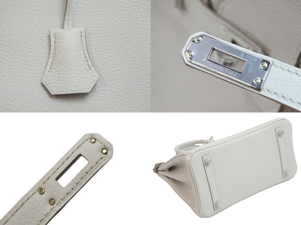 New and unused HERMES Handbag Birkin 25 Beton Beton Silver hardware Togo B stamp Used 55558