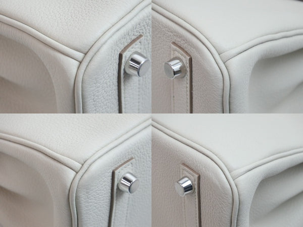 New and unused HERMES Handbag Birkin 25 Beton Beton Silver hardware Togo B stamp Used 55558