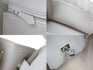 New and unused HERMES Handbag Birkin 25 Beton Beton Silver hardware Togo B stamp Used 55558