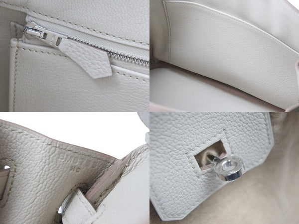 New and unused HERMES Handbag Birkin 25 Beton Beton Silver hardware Togo B stamp Used 55558
