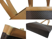 Load image into Gallery viewer, CELINE セリーヌ ハンドバッグ トートバッグ バック ワンショルダー マカダム ブラウン PVC レザー 中古 55575