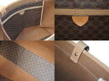 Load image into Gallery viewer, CELINE セリーヌ ハンドバッグ トートバッグ バック ワンショルダー マカダム ブラウン PVC レザー 中古 55575