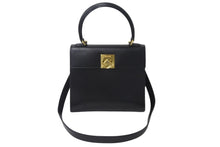 Load image into Gallery viewer, CELINE セリーヌ ケリー ハンドバッグ ショルダーバッグ 2way ブラック レザー カーフ ゴールド金具 中古 55577