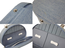 Load image into Gallery viewer, Christian Dior クリスチャンディオール ハンドバッグ コスメバッグ ジュエリーボックス ハーフムーン デニム 美品 中古 55578