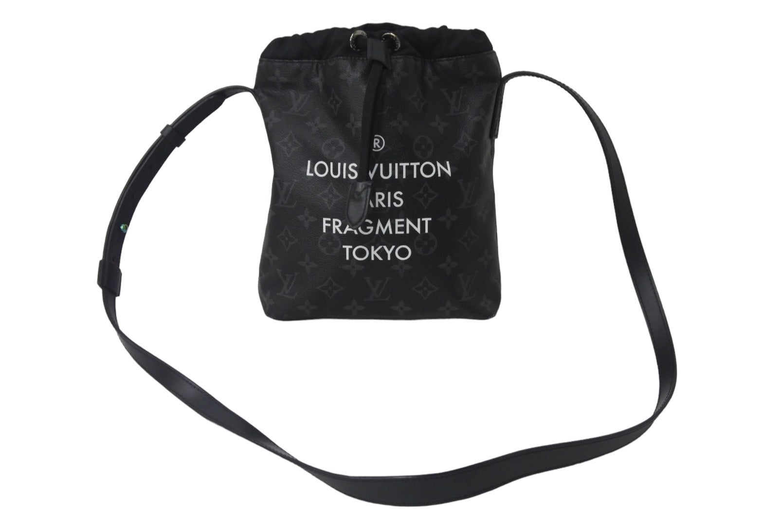 LOUIS VUITTON ルイヴィトン ショルダーバッグ 巾着 フラグメント 藤原ヒロシ ナノバッグ M43418 ノワール 美品 中古 55589  – Casanova Vintage