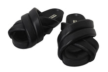 Load image into Gallery viewer, JIL SANDER ジルサンダー サンダル クロスストラップ ブラック 羊革 サイズ40 JI32501D 美品 中古 55606