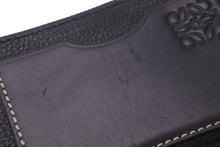 画像をギャラリービューアに読み込む, LOEWE ロエベ カードケース ブラック C660Z40X04 コインカードホルダー ソフトグレインカーフ 良品 中古 55608