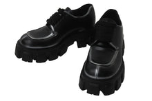 Load image into Gallery viewer, 新品同様 PRADA プラダ モノリス ブラッシュドレザー レースアップ シューズ 2EE356_3LMH_F0I89 サイズ6 中古 55611