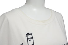 画像をギャラリービューアに読み込む, LOEWE ロエベ 21年 レター エンブロイダリー 半袖Ｔシャツ トップス H526Y22J24 ホワイト サイズL 良品 中古 55619