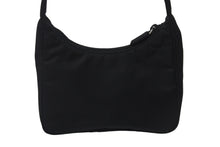 Load image into Gallery viewer, 極美品 PRADA プラダ ハンドバッグ ワンショルダー MV515 ホーボー ミニバッグ 三角ロゴ ブラック シルバー金具 中古 55626