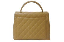 Load image into Gallery viewer, CHANEL シャネル ハンドバッグ トップハンドル キャビアスキン ベージュ ゴールド金具 ターンロック 美品 中古 55635
