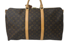 画像をギャラリービューアに読み込む, LOUIS VUITTON ルイヴィトン ボストンバッグ キーポル・バンドリエール 50 モノグラム M41416 ゴールド金具 美品 中古 55642