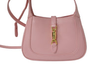 画像をギャラリービューアに読み込む, 極美品 GUCCI グッチ ショルダーバッグ ジャッキー1961 ミニバック ピンク 637091 10O0G 5815 ゴールド金具 中古 55644