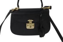 画像をギャラリービューアに読み込む, GUCCI グッチ ショルダーバッグ 2WAY レディロック ブラック ボックスカーフ 000 46 0210 ゴールド金具 美品 中古 55647