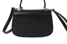 画像をギャラリービューアに読み込む, GUCCI グッチ ショルダーバッグ 2WAY レディロック ブラック ボックスカーフ 000 46 0210 ゴールド金具 美品 中古 55647