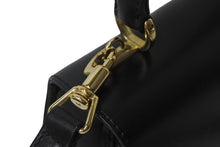 画像をギャラリービューアに読み込む, GUCCI グッチ ショルダーバッグ 2WAY レディロック ブラック ボックスカーフ 000 46 0210 ゴールド金具 美品 中古 55647