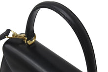 画像をギャラリービューアに読み込む, GUCCI グッチ ショルダーバッグ 2WAY レディロック ブラック ボックスカーフ 000 46 0210 ゴールド金具 美品 中古 55647