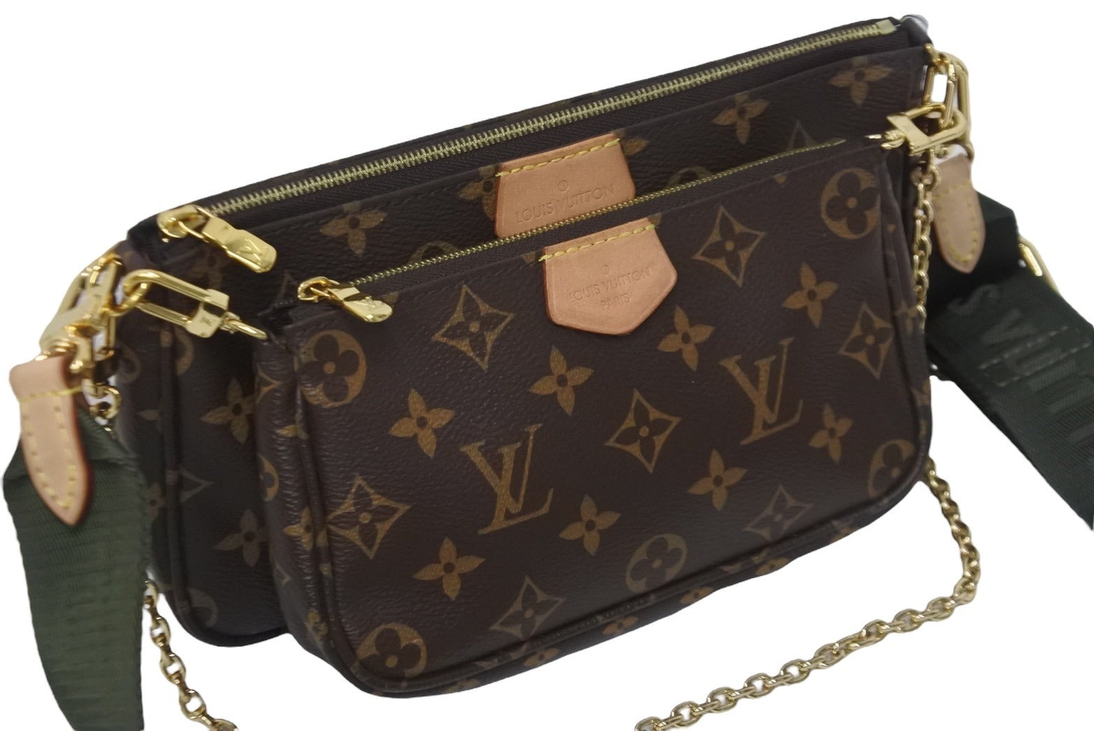 LOUIS VUITTON ルイヴィトン ショルダーバッグ M44813 ミュルティ ポシェット アクセソワール マロン カーキ 美品 中古  55648 – Casanova Vintage