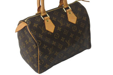 画像をギャラリービューアに読み込む, 極美品 LOUIS VUITTON ルイヴィトン ボストンバッグ モノグラム M41528 スピーディ25 ブラウン ゴールド金具 中古 55663