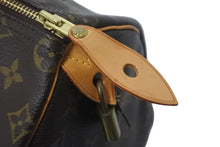 画像をギャラリービューアに読み込む, 極美品 LOUIS VUITTON ルイヴィトン ボストンバッグ モノグラム M41528 スピーディ25 ブラウン ゴールド金具 中古 55663