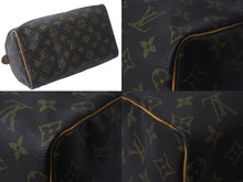 画像をギャラリービューアに読み込む, 極美品 LOUIS VUITTON ルイヴィトン ボストンバッグ モノグラム M41528 スピーディ25 ブラウン ゴールド金具 中古 55663