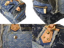 画像をギャラリービューアに読み込む, LOUIS VUITTON ルイヴィトン ハンドバッグ デニム パッチワーク スピーディ30 M95380 ブルー ゴールド金具 美品 中古 55667