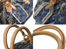 画像をギャラリービューアに読み込む, LOUIS VUITTON ルイヴィトン ハンドバッグ デニム パッチワーク スピーディ30 M95380 ブルー ゴールド金具 美品 中古 55667