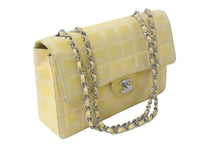 画像をギャラリービューアに読み込む, CHANEL シャネル ニュートラベルライン チョコバー チェーン ショルダーバッグ ココマーク イエロー 7番台 美品 中古 55676