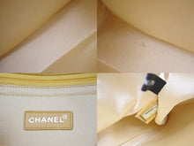 画像をギャラリービューアに読み込む, CHANEL シャネル ニュートラベルライン チョコバー チェーン ショルダーバッグ ココマーク イエロー 7番台 美品 中古 55676